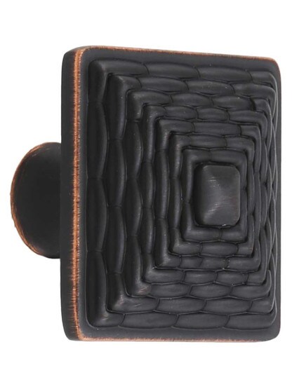 Mandalay Square Cabinet Knob in Venetian Bronze.